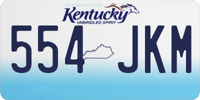 KY license plate 554JKM