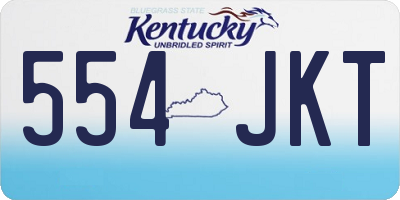 KY license plate 554JKT