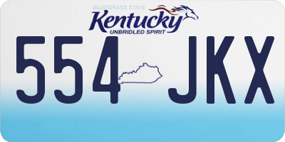 KY license plate 554JKX