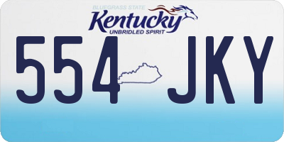 KY license plate 554JKY