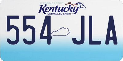 KY license plate 554JLA