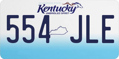KY license plate 554JLE