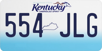 KY license plate 554JLG
