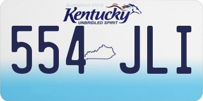 KY license plate 554JLI