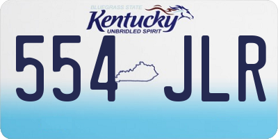 KY license plate 554JLR