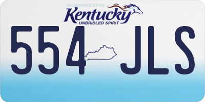 KY license plate 554JLS