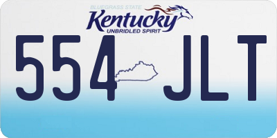 KY license plate 554JLT