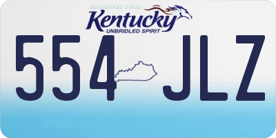 KY license plate 554JLZ