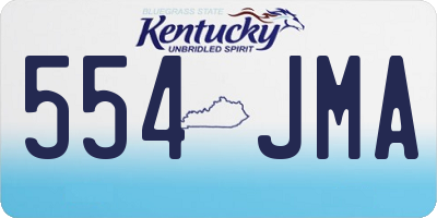 KY license plate 554JMA