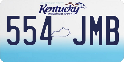 KY license plate 554JMB