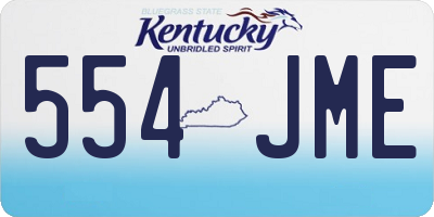 KY license plate 554JME