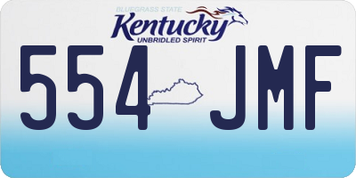 KY license plate 554JMF