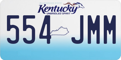 KY license plate 554JMM