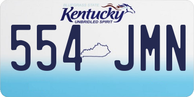 KY license plate 554JMN