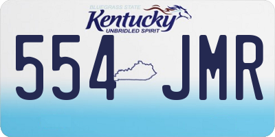KY license plate 554JMR