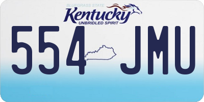 KY license plate 554JMU