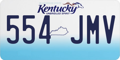 KY license plate 554JMV