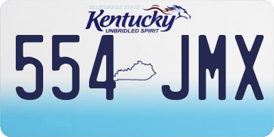 KY license plate 554JMX