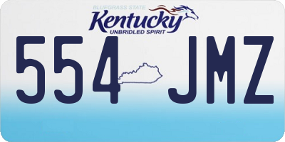 KY license plate 554JMZ