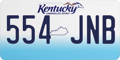 KY license plate 554JNB