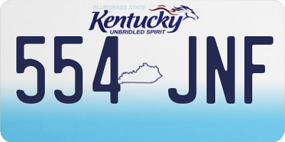 KY license plate 554JNF