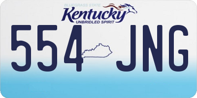 KY license plate 554JNG