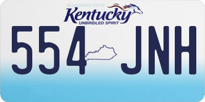 KY license plate 554JNH