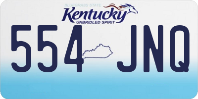 KY license plate 554JNQ