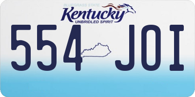 KY license plate 554JOI