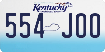 KY license plate 554JOO