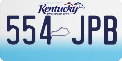 KY license plate 554JPB