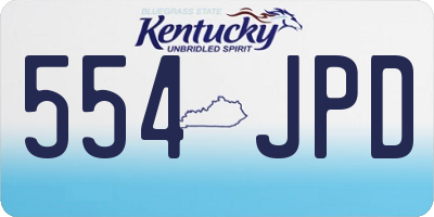 KY license plate 554JPD