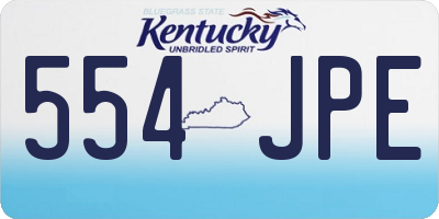 KY license plate 554JPE