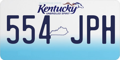 KY license plate 554JPH