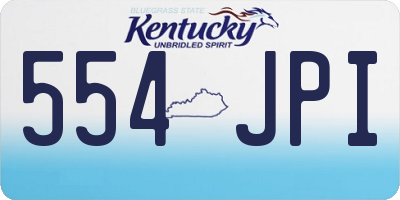 KY license plate 554JPI