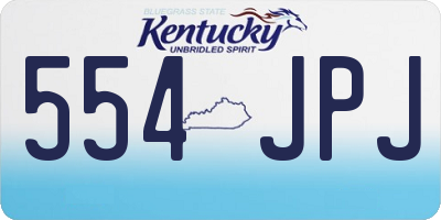 KY license plate 554JPJ