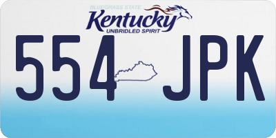 KY license plate 554JPK