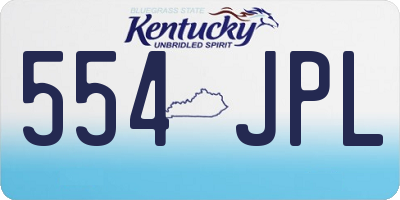 KY license plate 554JPL