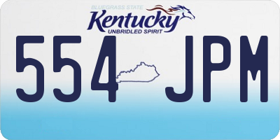 KY license plate 554JPM