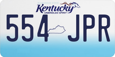 KY license plate 554JPR