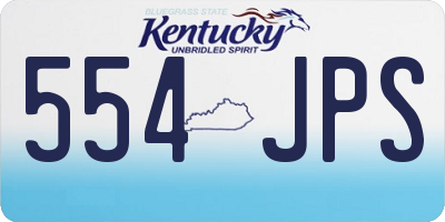 KY license plate 554JPS