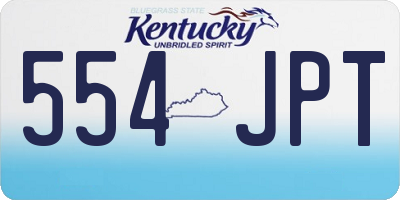 KY license plate 554JPT