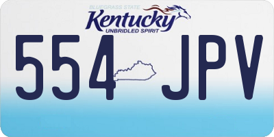 KY license plate 554JPV