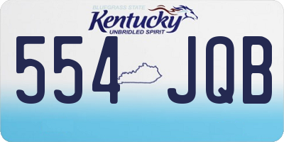 KY license plate 554JQB