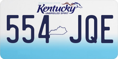 KY license plate 554JQE