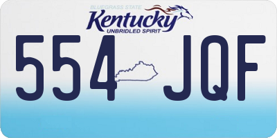 KY license plate 554JQF