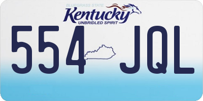 KY license plate 554JQL