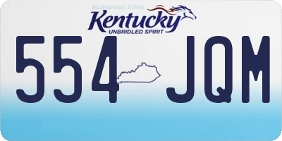 KY license plate 554JQM