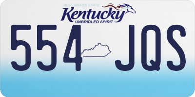 KY license plate 554JQS