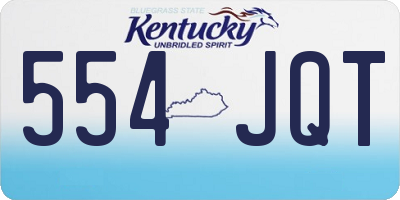KY license plate 554JQT
